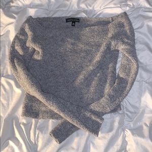 Grey cropped sweater